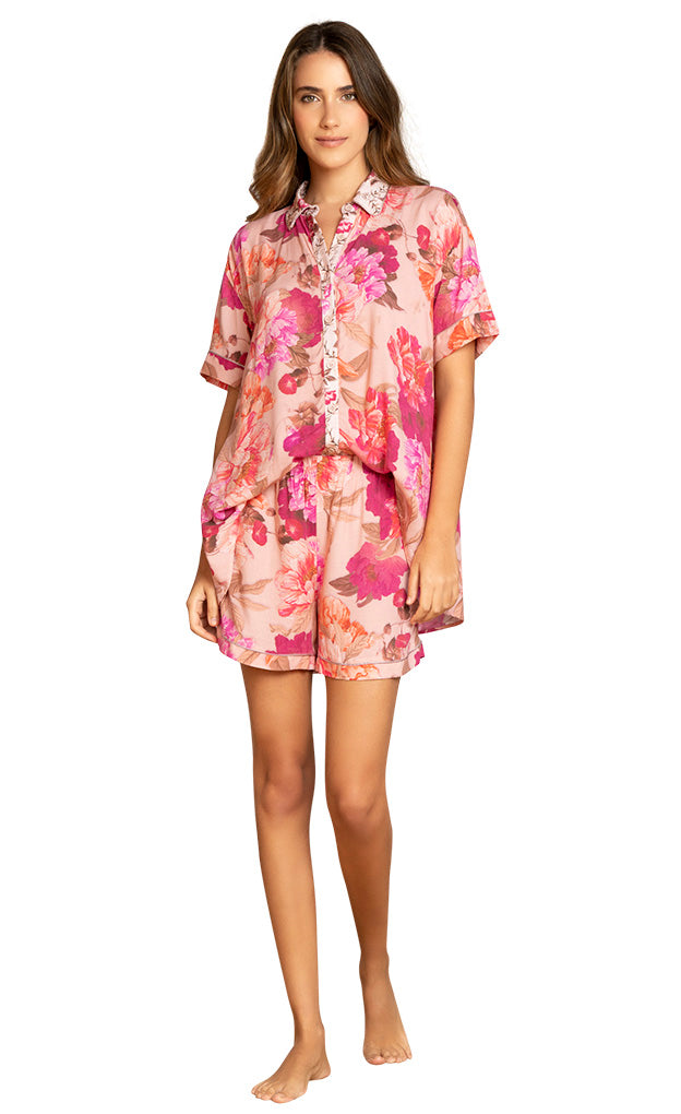 Vintage Blossom Kim Pyjama Set_Maaji_Pink_Short PJ Set