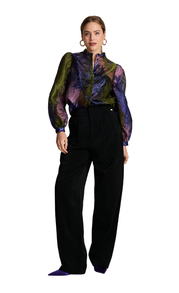 POM Amsterdam_Shimmer Black Pants_shimmery_stylish_classic_black_pants