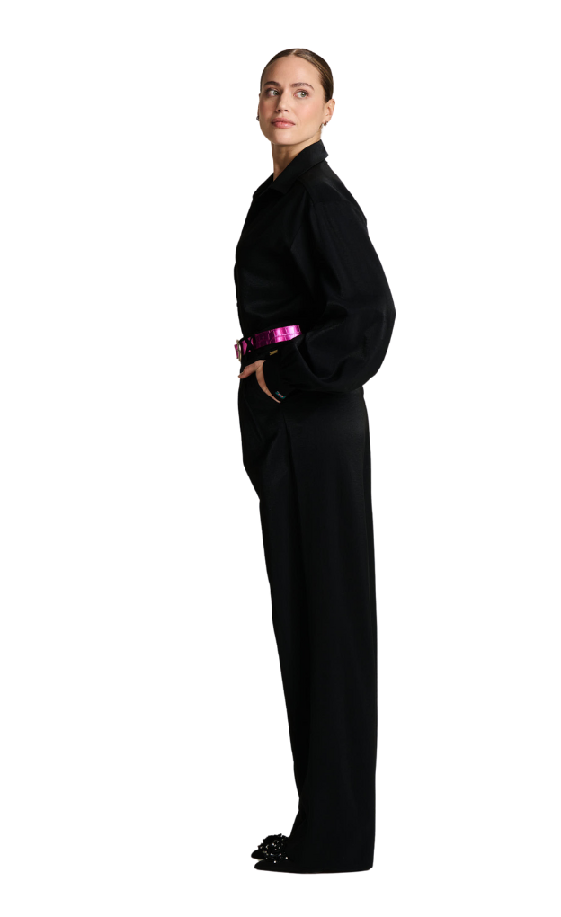 POM Amsterdam_Shimmer Black Pants_shimmery_stylish_classic_black_pants