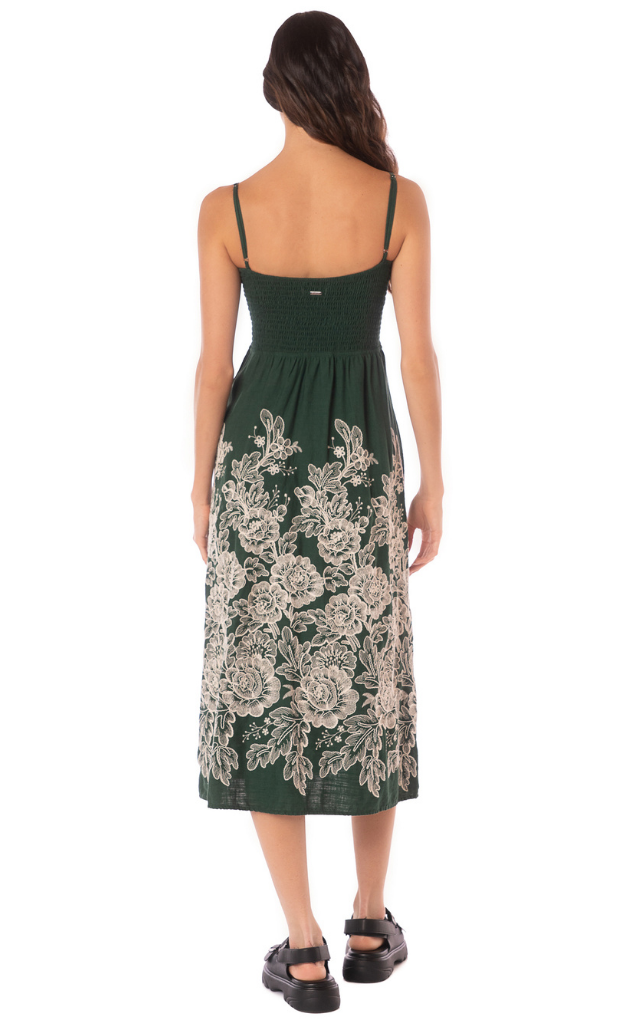 stitched garden catleya- medium_green_midi_stylish_dress