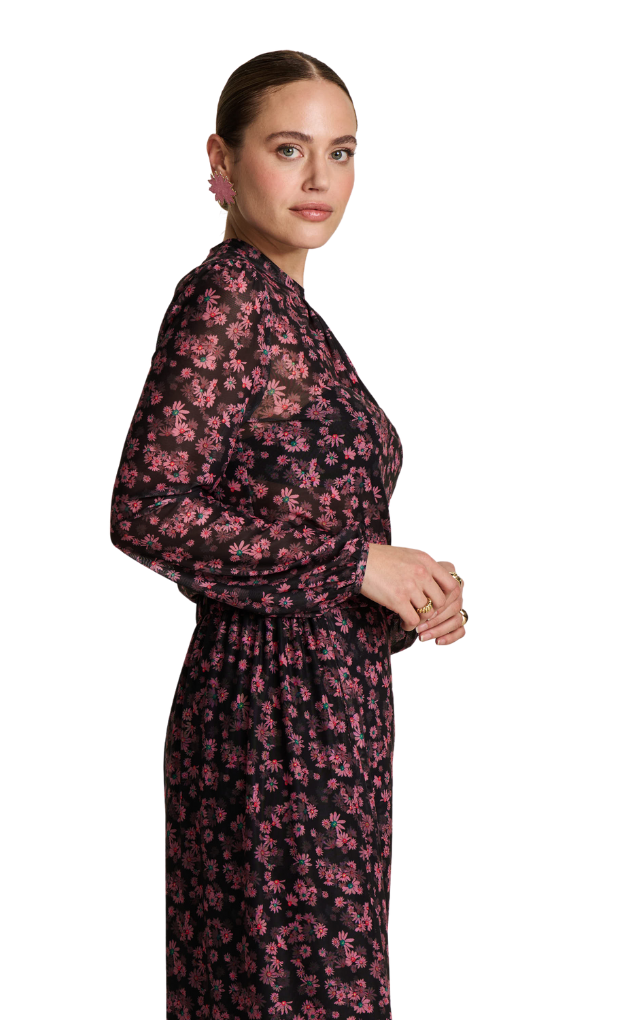 POM Amsterdam_Blooming Pink Mesh Top_mesh_long_sleeve_pink_top