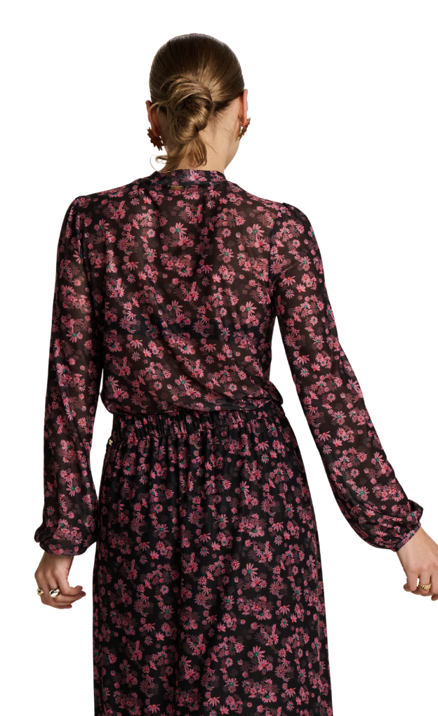 POM Amsterdam_Blooming Pink Mesh Top_mesh_long_sleeve_pink_top