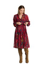 POM Amsterdamn_Woody Burgundy Red Midi Dress_red_cute_trendy_stylish_dress