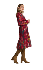 POM Amsterdamn_Woody Burgundy Red Midi Dress_red_cute_trendy_stylish_dress