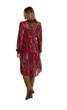 POM Amsterdamn_Woody Burgundy Red Midi Dress_red_cute_trendy_stylish_dress