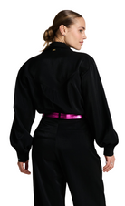 POM Amsterdam_ Violet Shimmer Black Blouse_black_shimmery_stylish_trendy_blouse