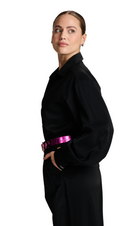 POM Amsterdam_ Violet Shimmer Black Blouse_black_shimmery_stylish_trendy_blouse