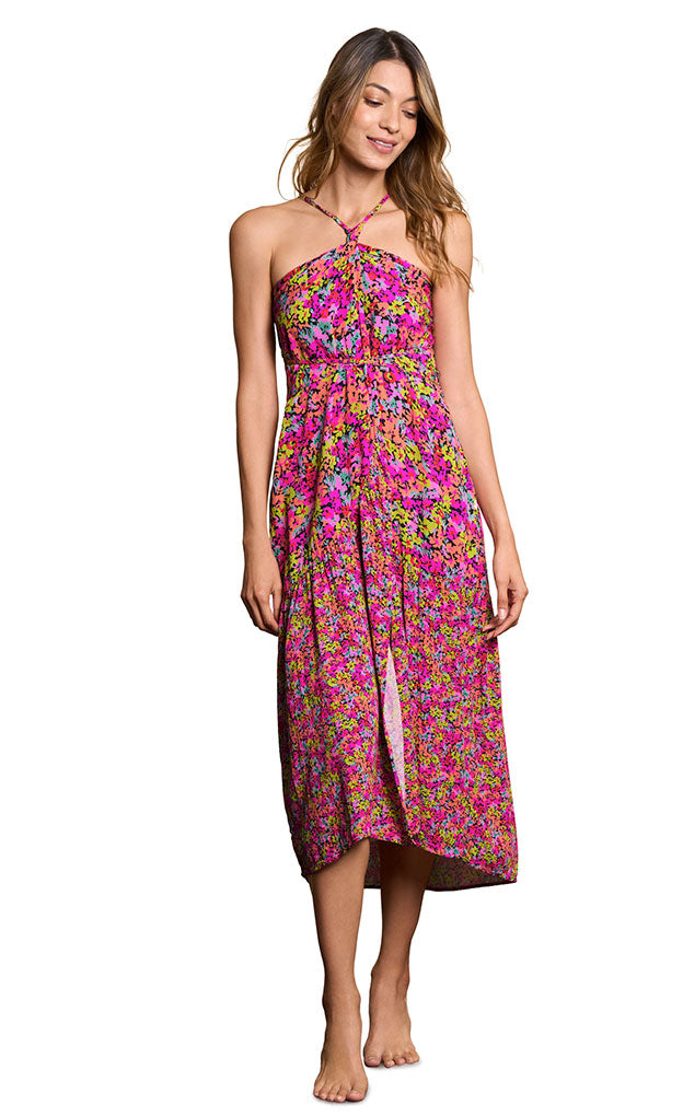 Monet Autumn Long Dress/Skirt_Maaji_Pink_Multicolour Floral Print