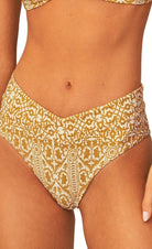 Amber Tribal Jannine Bikini Bottom_Maaji_Yellow_Reversible