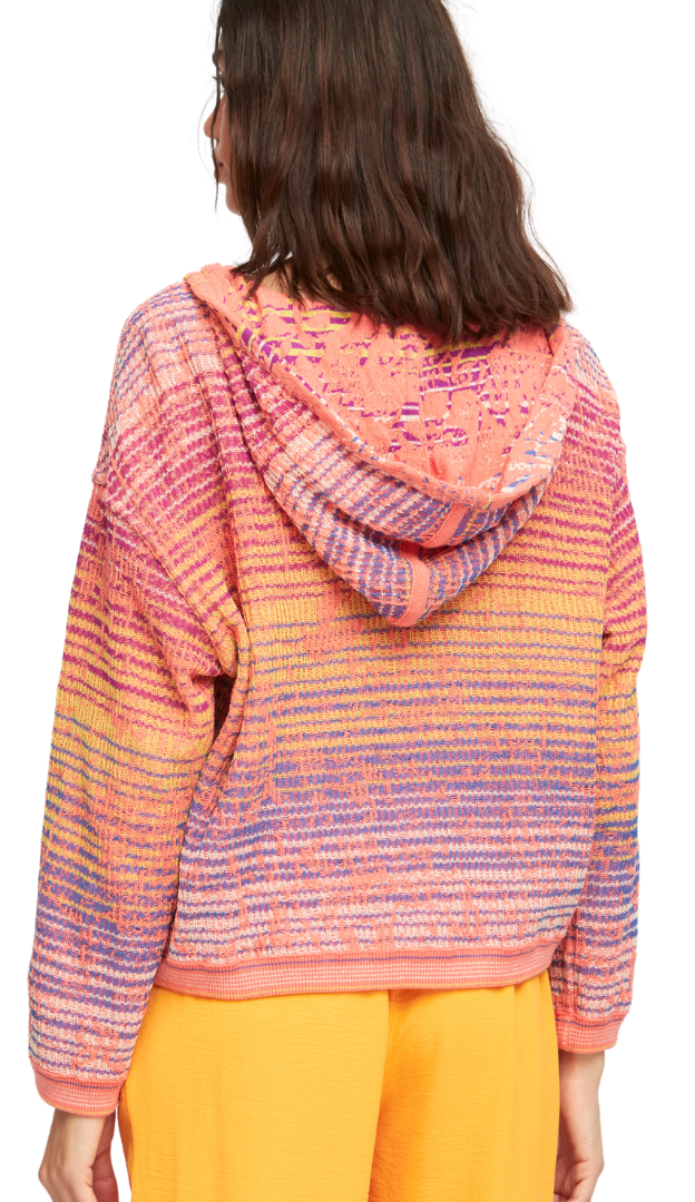 Aldomartins - Lagos Coral Hooded Sweater - Aldomartins - multi_colorful_hooded_coral_sweater