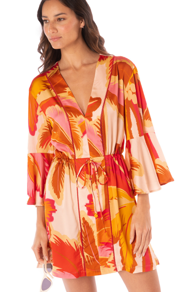 Jungle Palm Enjoyable Kaftan - Maaji - stylish_brightly_tropical_colored_kaftan