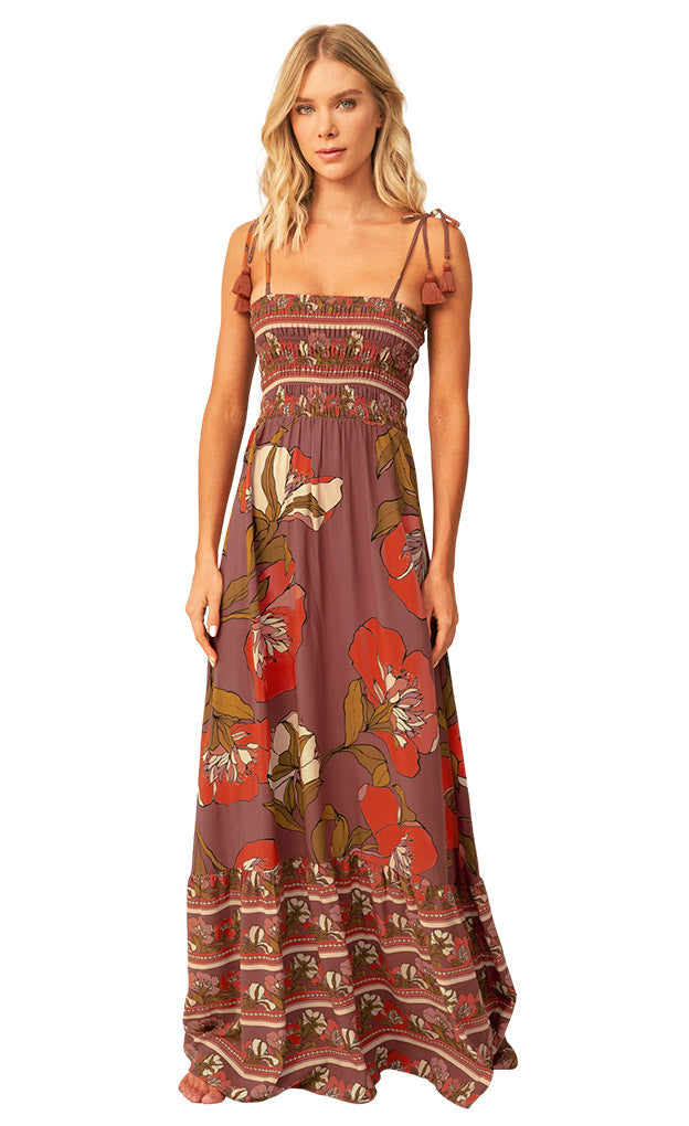 Manet Flowers Bewitched Long Dress_Maaji_Multicolour_Floral Print