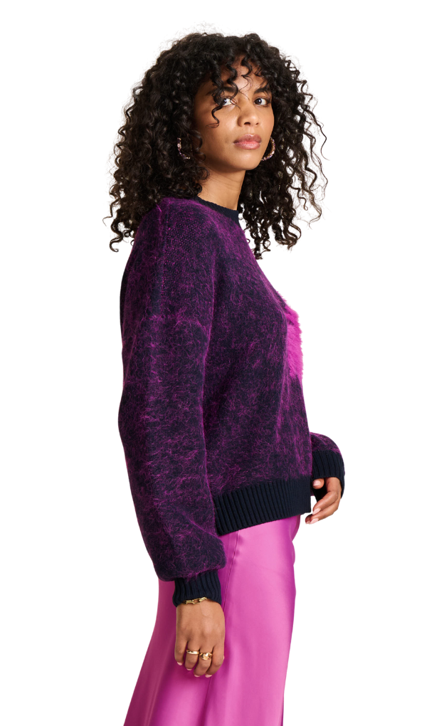 POM Amsterdam_Feather Midnight Blue Blouse_pink_blue-warm_pull_over