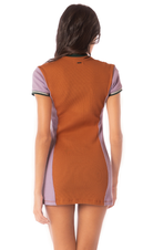 Satin umber lavendar - slim_tight_short_stylish_dress