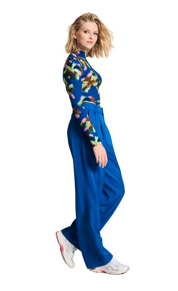 POM Amsterdam_Shimmer Blue Pants_blue_wide_long_trendy_pants