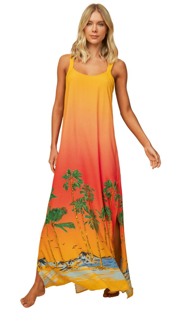 Cali Sunset Lucille Long Dress_Maaji_Multicolour_Tropical Print